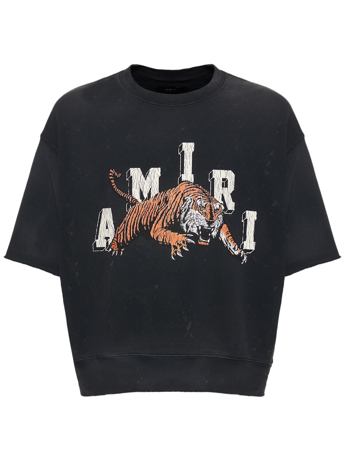 Vintage Tiger Print Cotton Sweatshirt - AMIRI - Modalova
