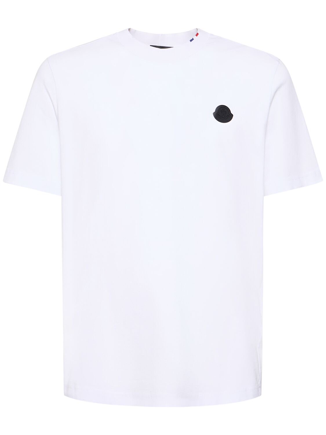 Hombre Camiseta De Jersey De Algodón Con Logo Blanco Óptico M - MONCLER - Modalova