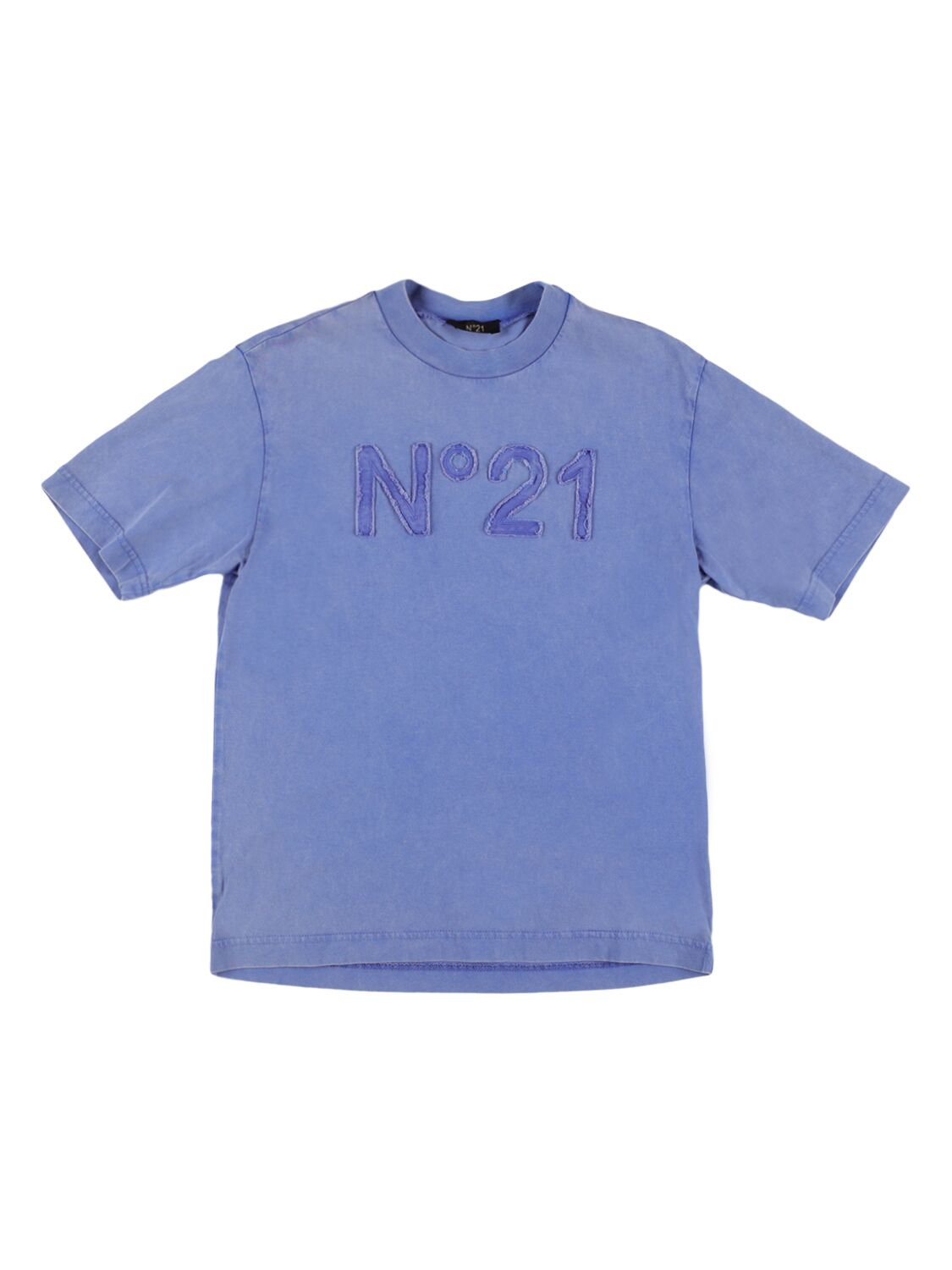 Niña Cotton Jersey T-shirt W/ Logo Patch 14a - N°21 - Modalova