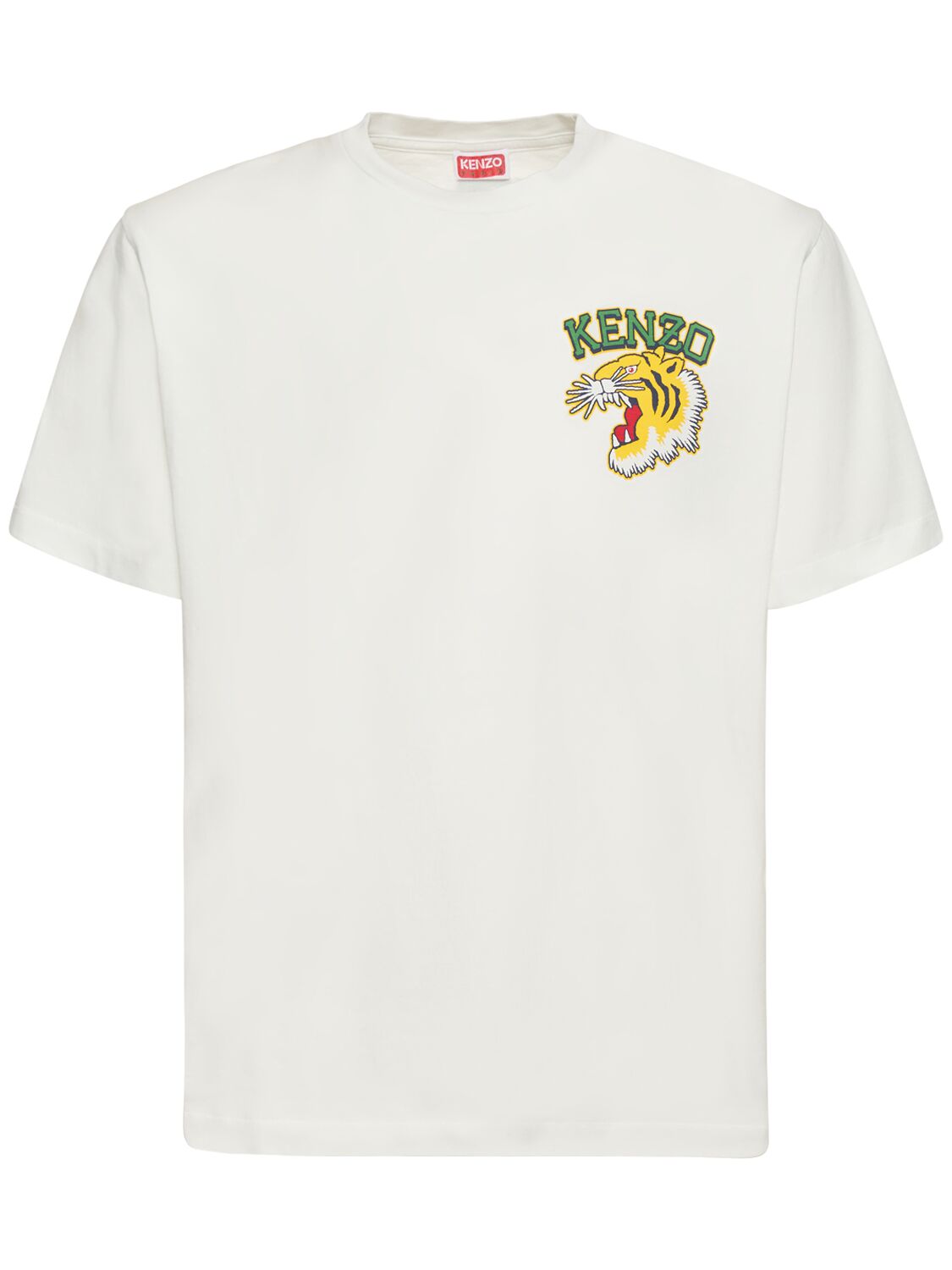 T-shirt Aus Baumwolljersey Mit Tigerdruck - KENZO PARIS - Modalova