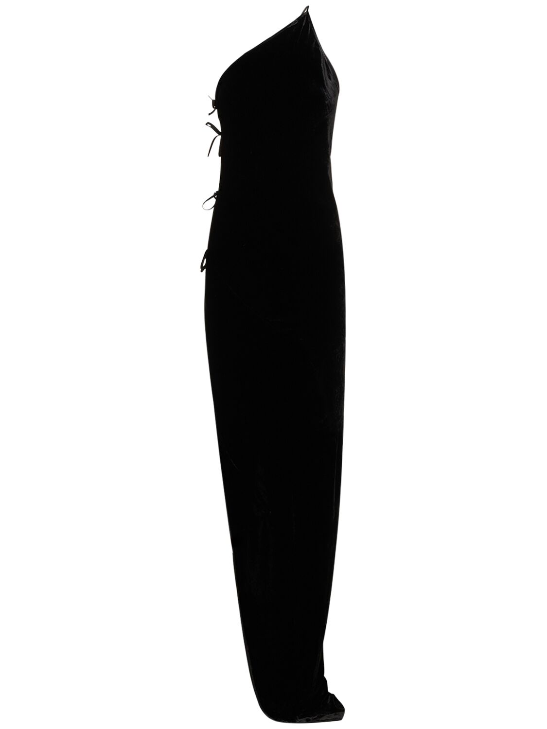 Mujer Vestido Largo De Terciopelo Con Cordones 38 - RICK OWENS - Modalova