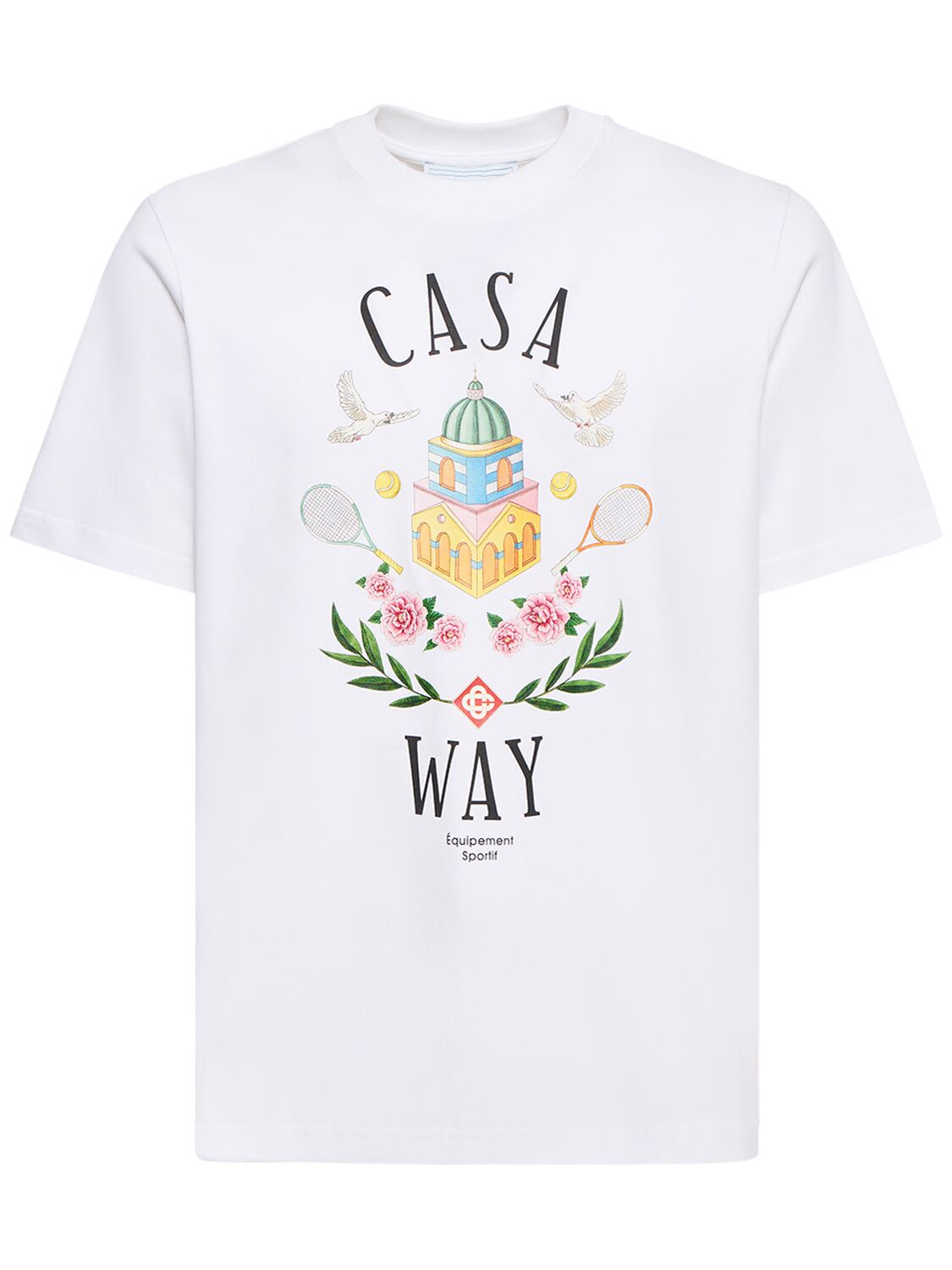 T-shirt Casa Way In Cotone Organico Con Stampa - CASABLANCA - Modalova