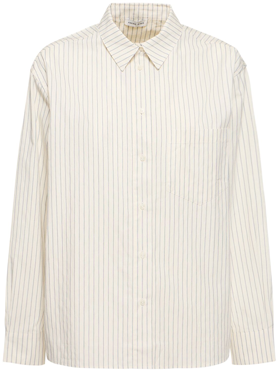 Braxton Monogram Cotton Shirt - ANINE BING - Modalova