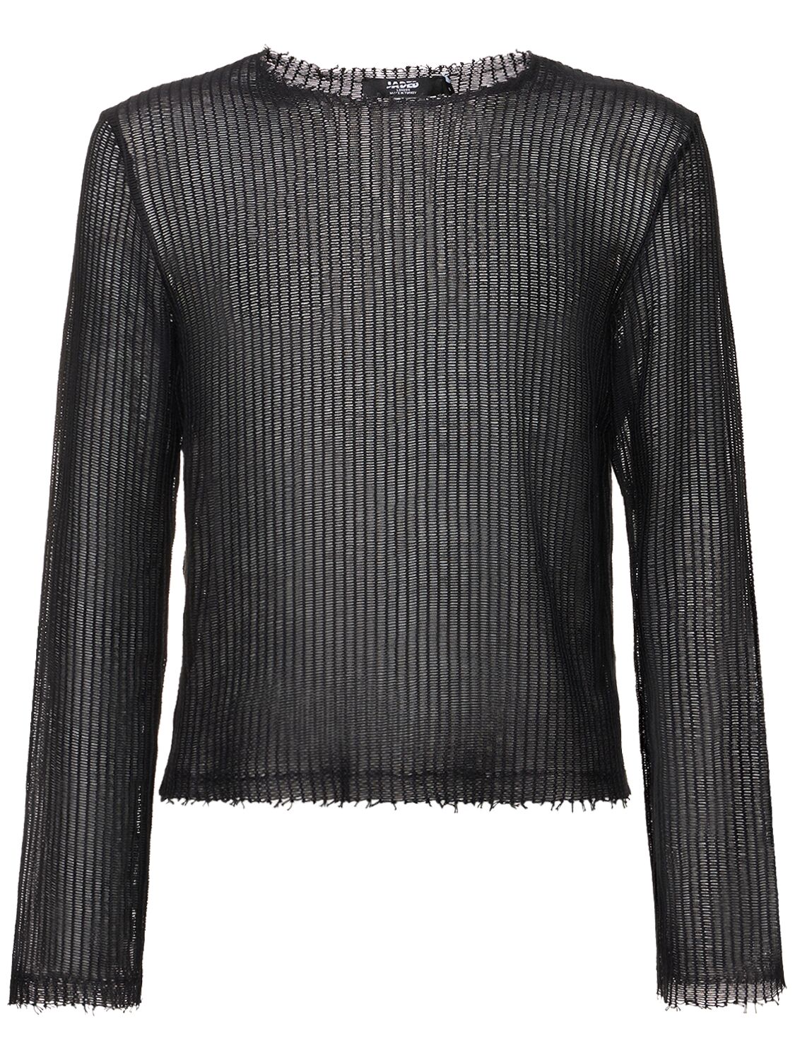 Raw Cotton Mesh Long-sleeve Sweater - JADED LONDON - Modalova