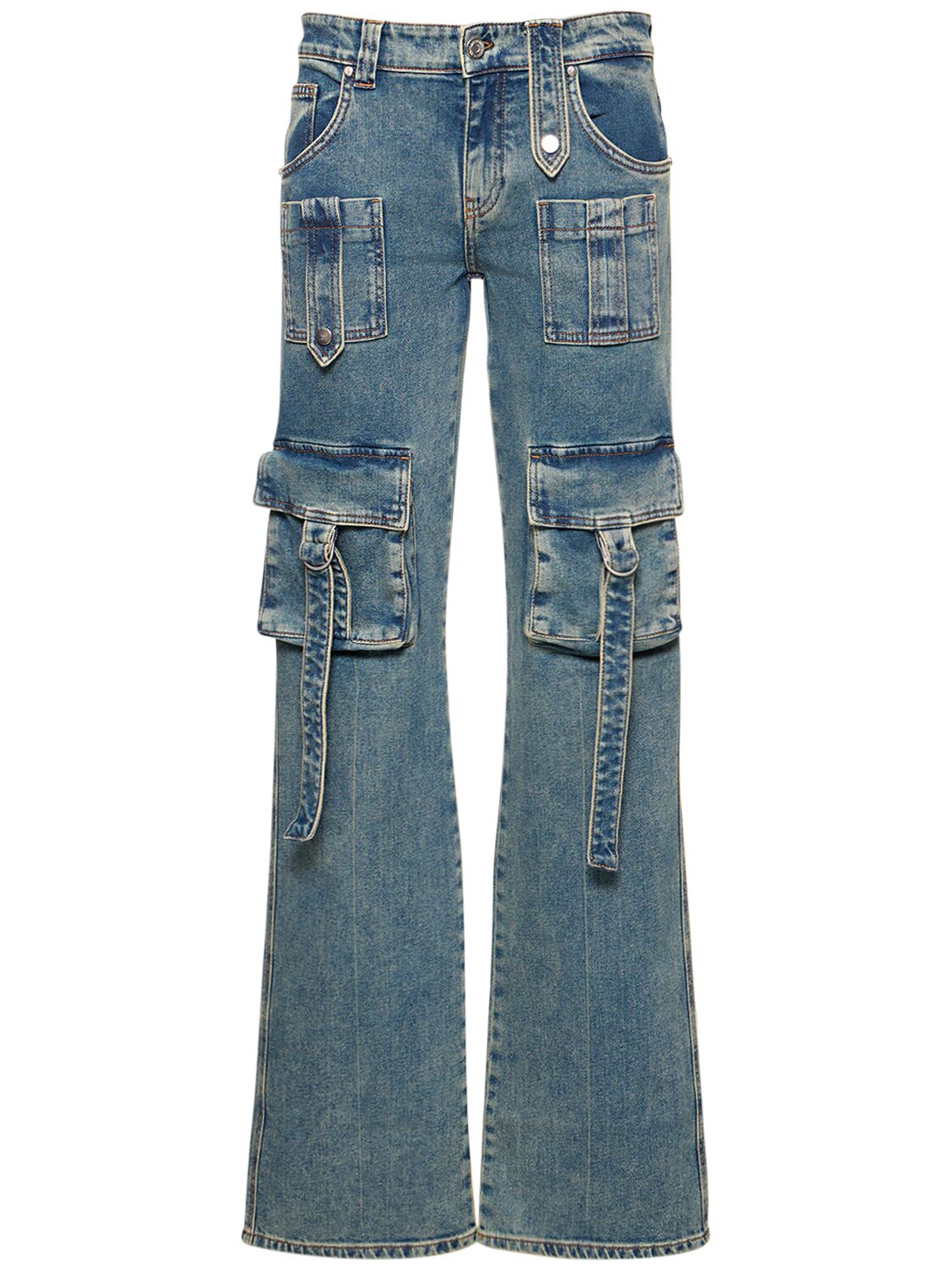 Mujer Jeans Cargos Rectos De Denim 44 - BLUMARINE - Modalova