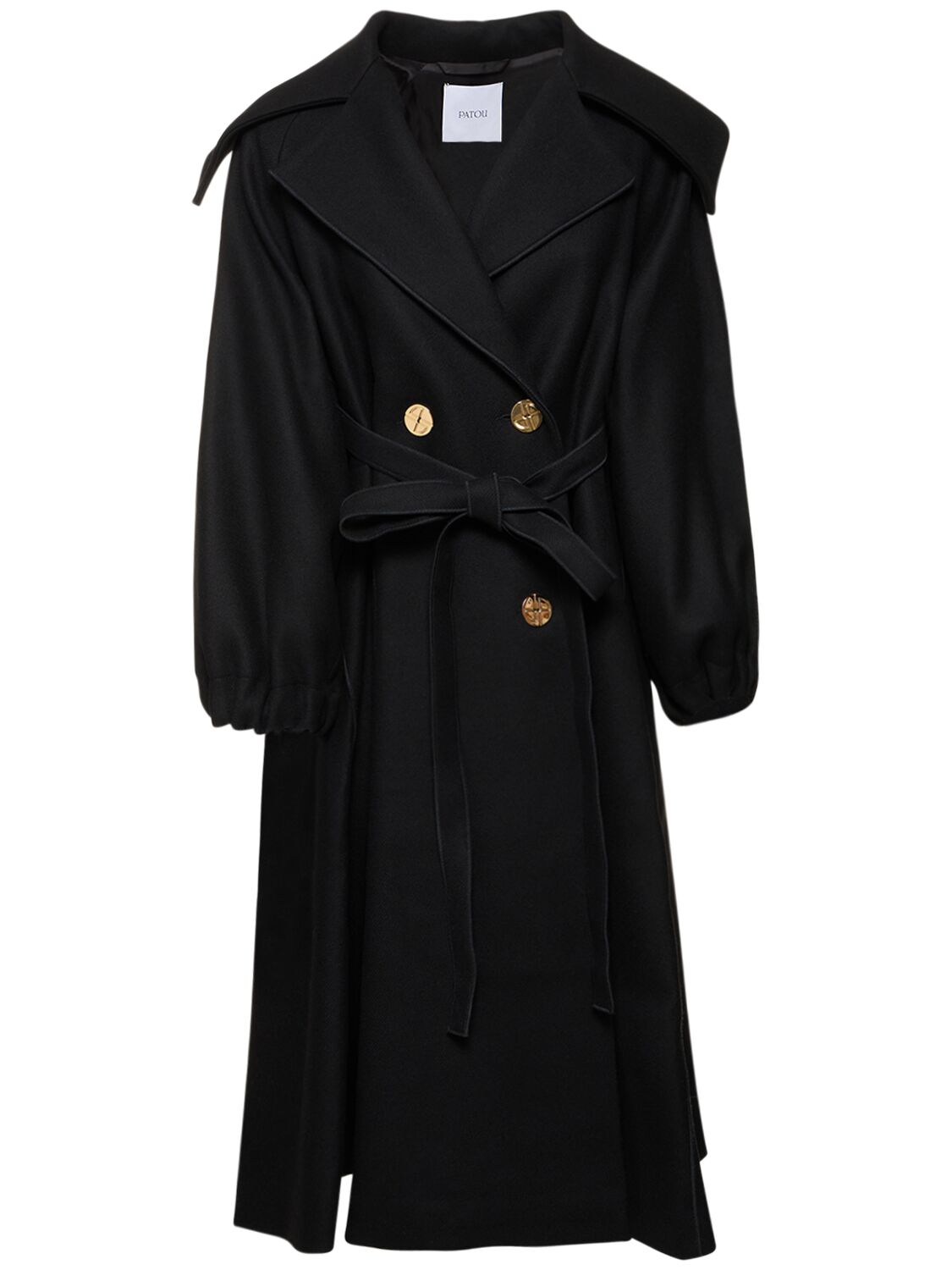 Wool Belted Double Breasted Trench Coat - PATOU - Modalova