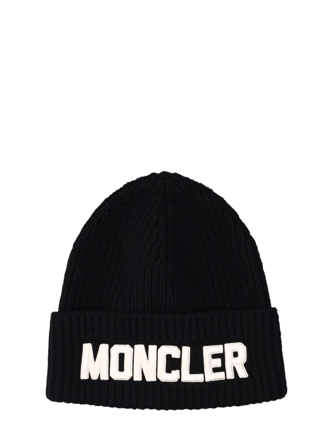 Tricot Wool Hat - MONCLER - Modalova