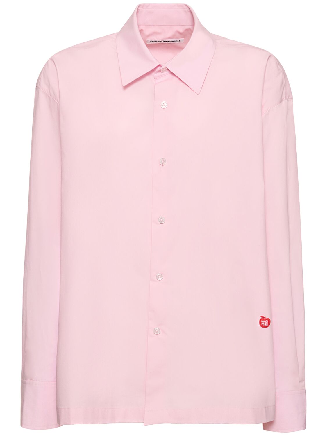 Button Up Cotton Shirt W/ Logo - ALEXANDER WANG - Modalova