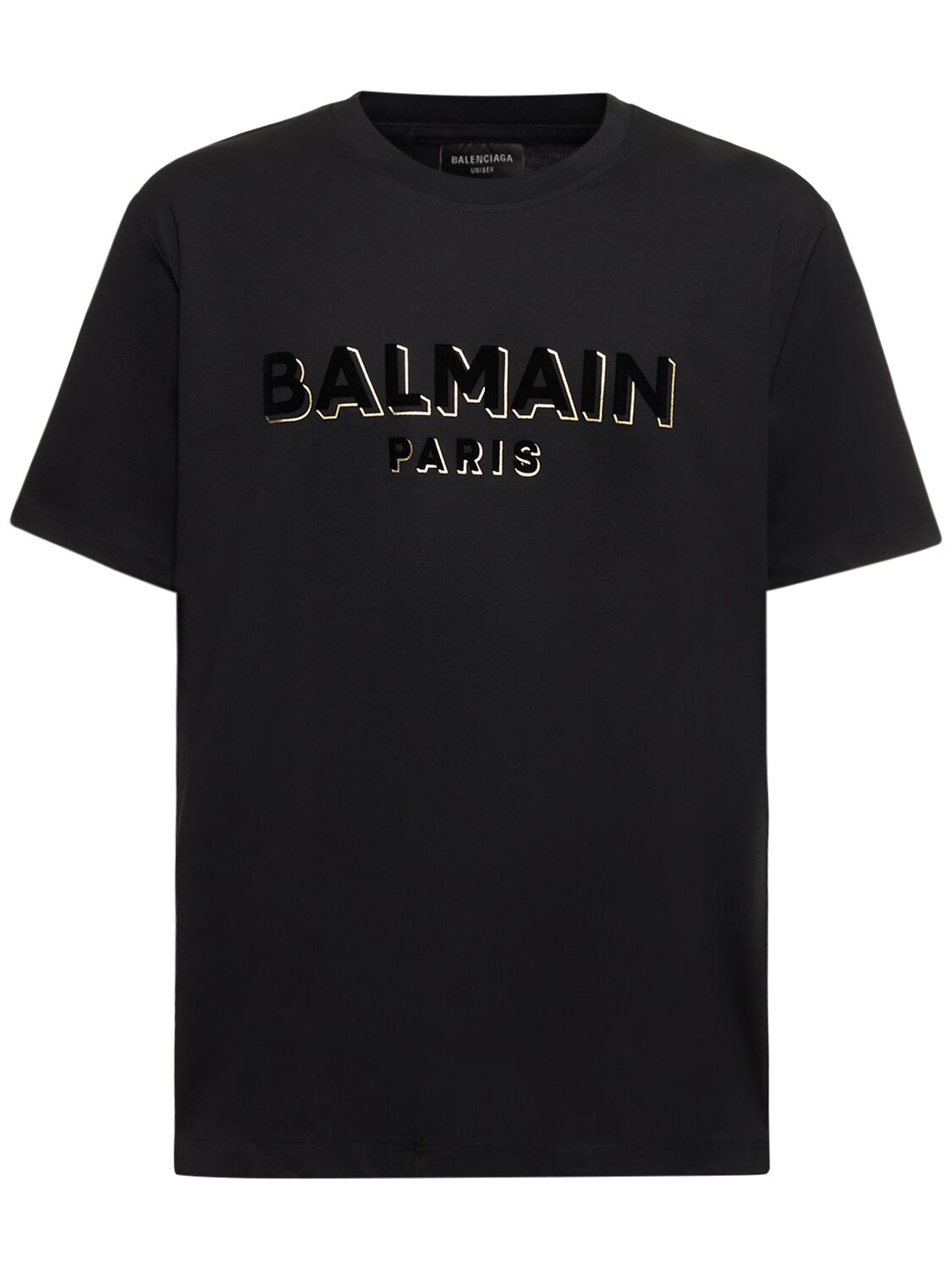 Hombre Camiseta De Algodón Orgánico Flocado / L - BALMAIN - Modalova