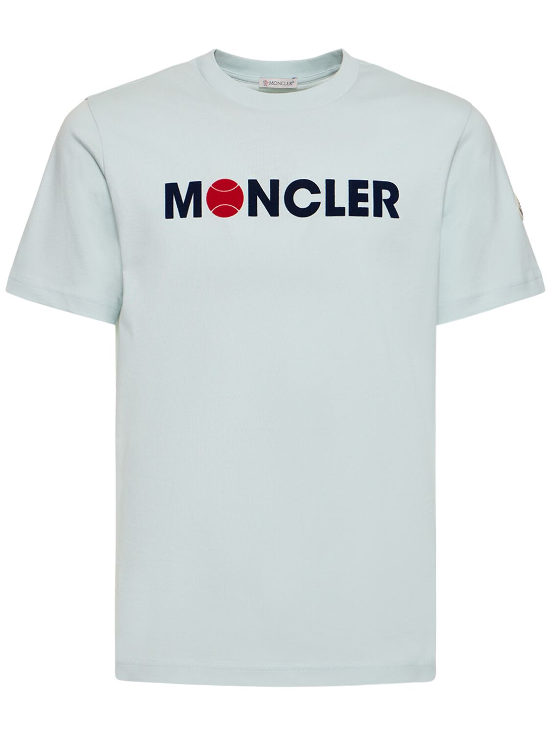 T-shirt Aus Baumwolljersey Mit Logo - MONCLER - Modalova