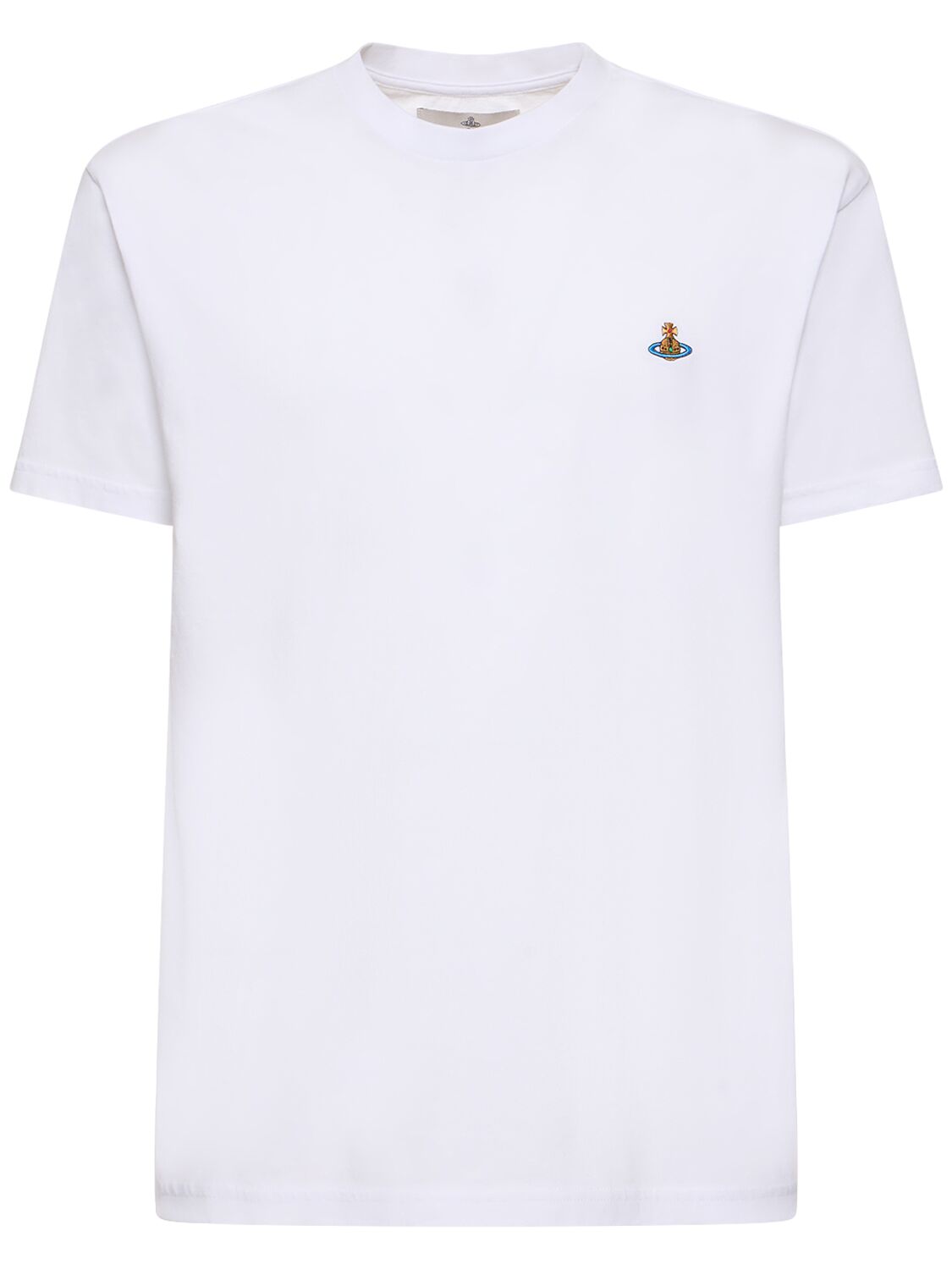Hombre Camiseta De Jersey De Algodón Con Logo Bordado M - VIVIENNE WESTWOOD - Modalova