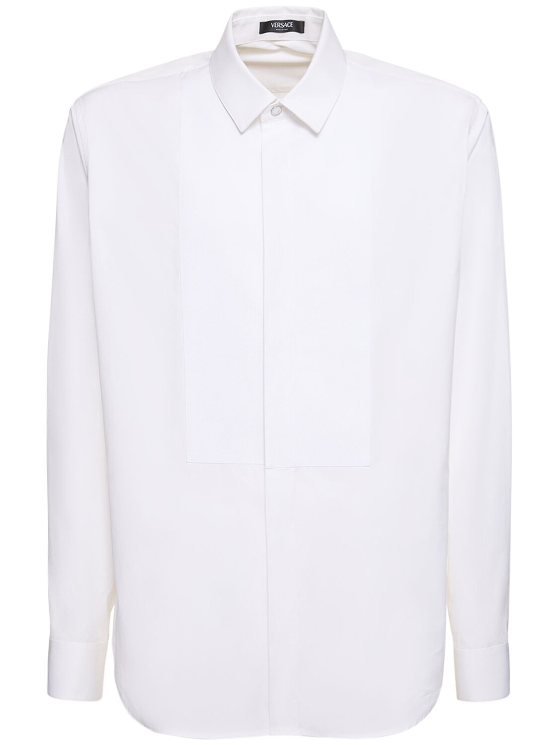Cotton Poplin Formal Shirt - VERSACE - Modalova