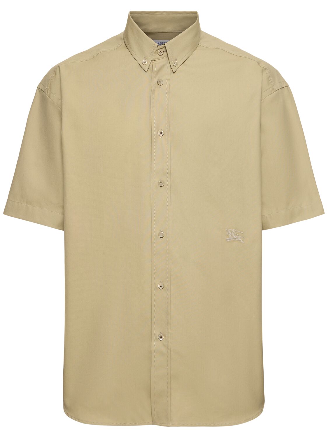 Logo Cotton Short Sleeve Shirt - BURBERRY - Modalova
