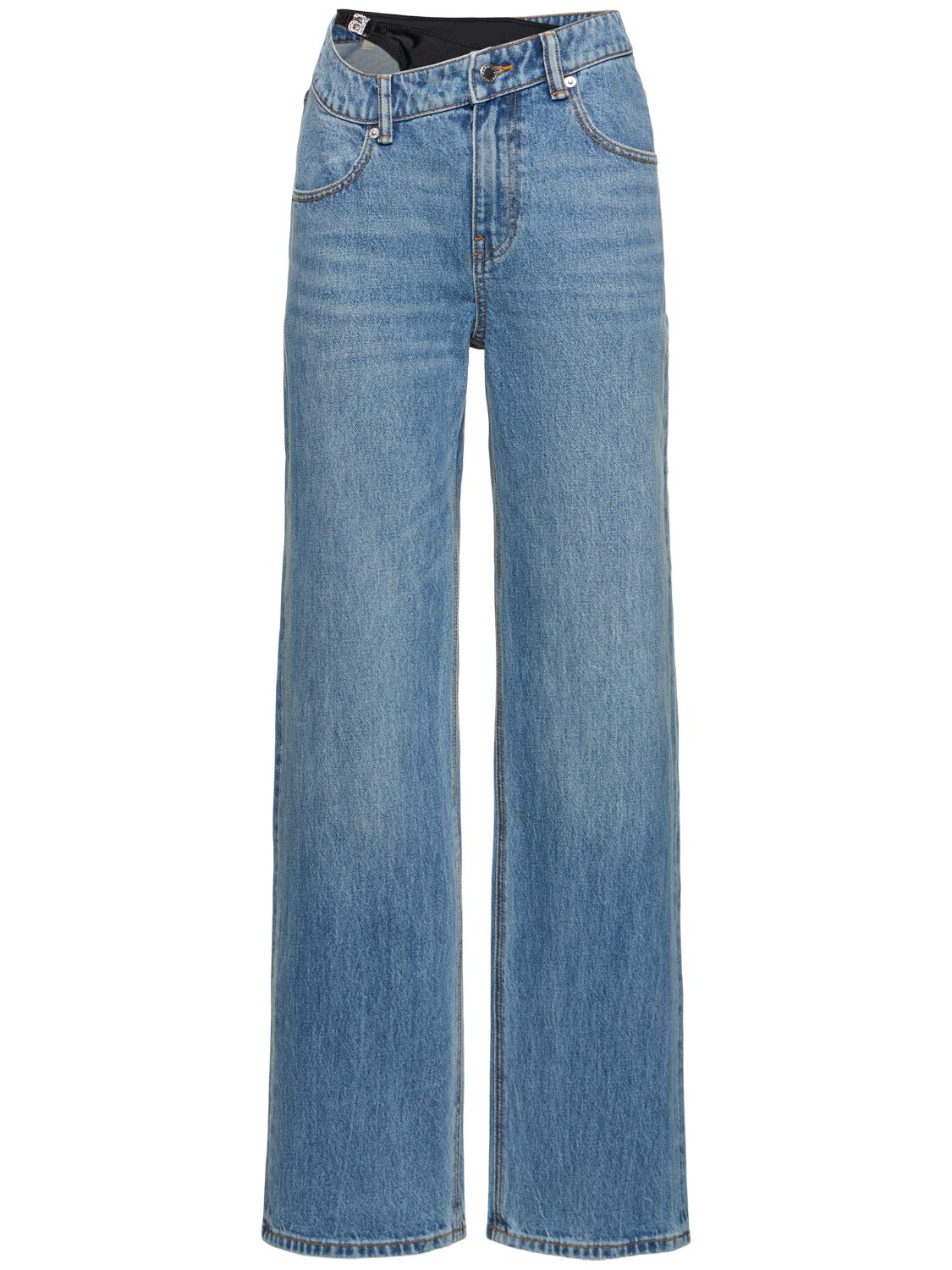Mujer Jeans De Algodón Con Cintura Asimétrica 24 - ALEXANDER WANG - Modalova