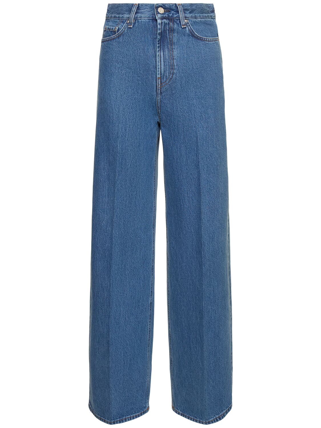 Wide Denim Cotton Jeans - TOTEME - Modalova