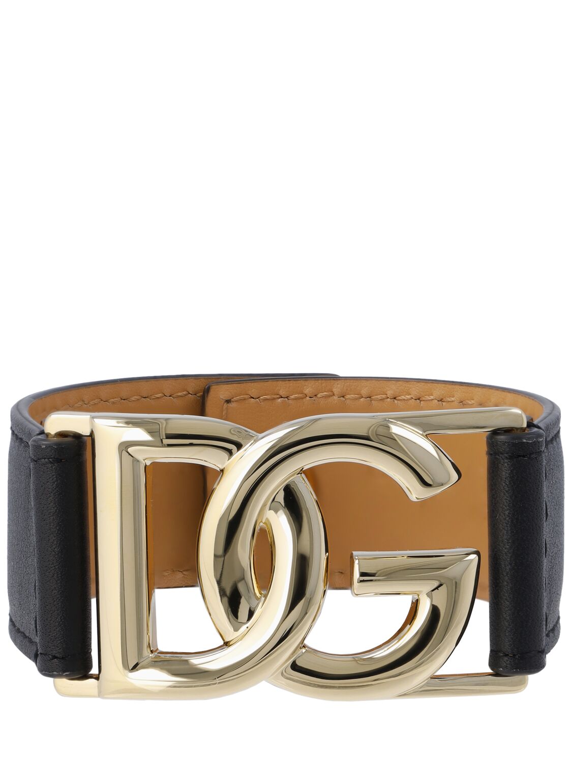 Dg Logo Leather Belt Bracelet - DOLCE & GABBANA - Modalova