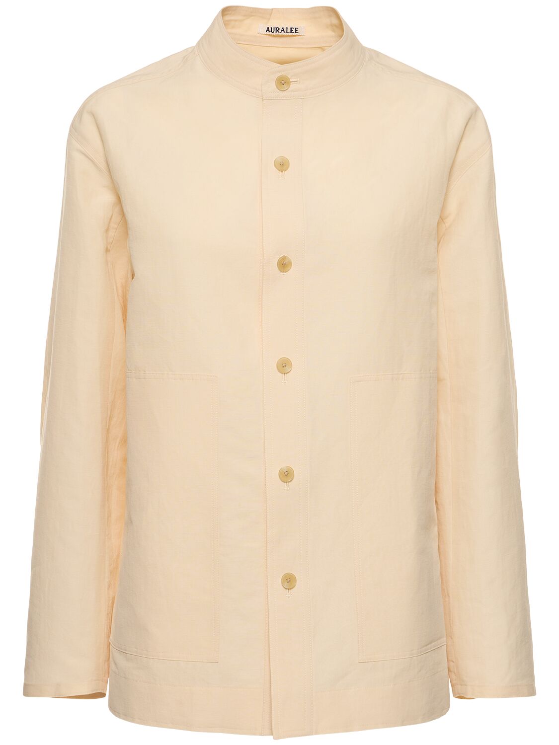 Linen & Cotton Long Sleeve Shirt - AURALEE - Modalova