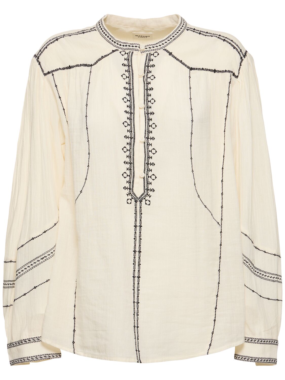 Pelson Embroidered Cotton Shirt - MARANT ETOILE - Modalova