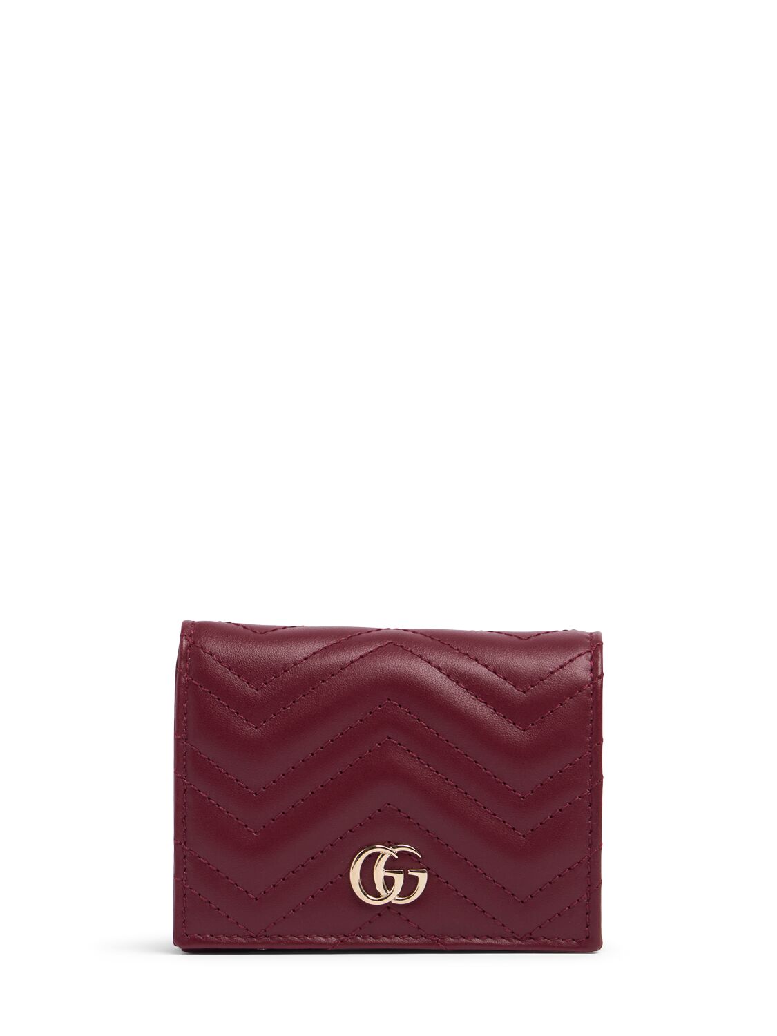 Gg Marmont Leather Card Case - GUCCI - Modalova