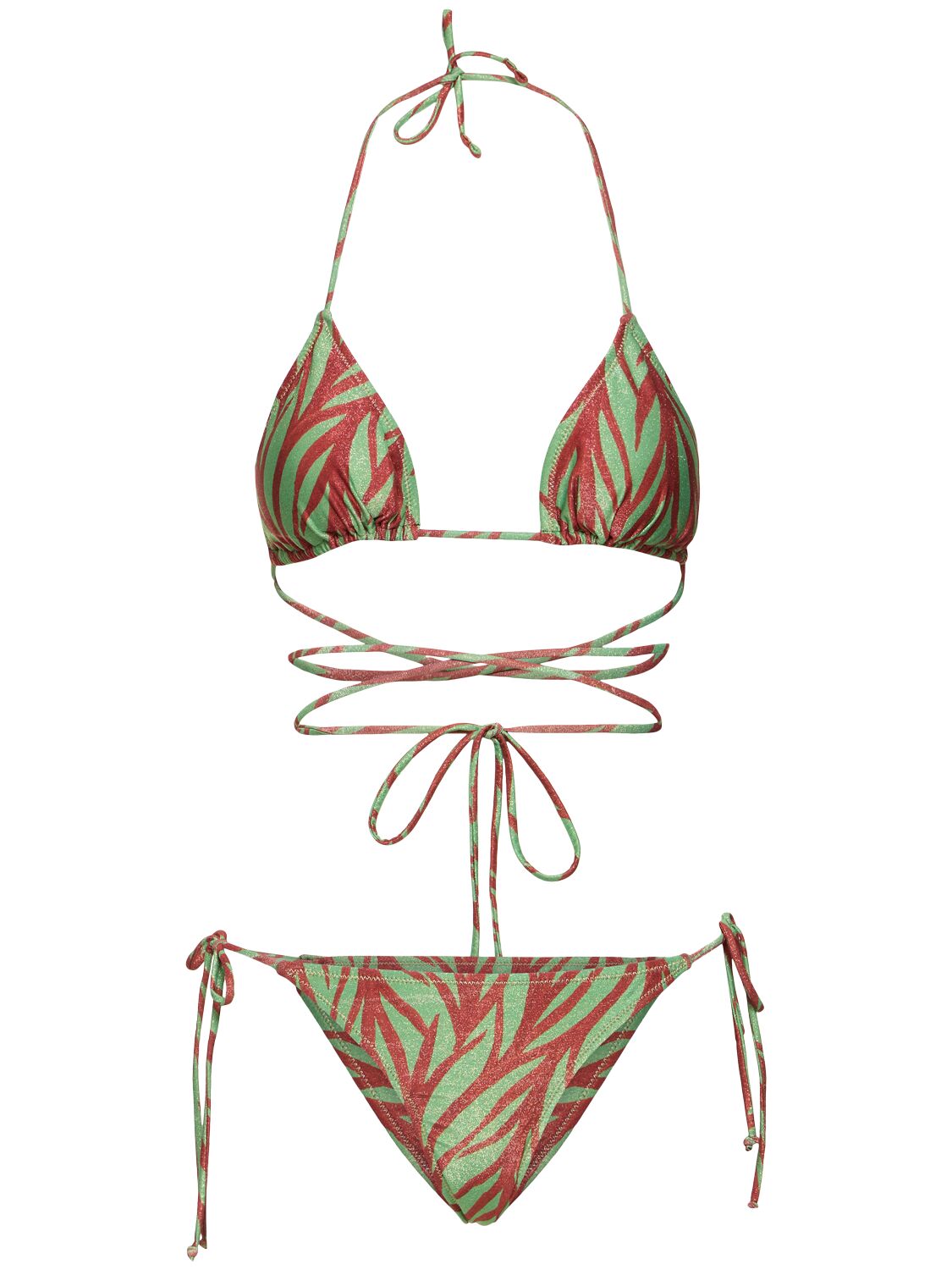 Set Bikini A Triangolo Miami Stampato - REINA OLGA - Modalova