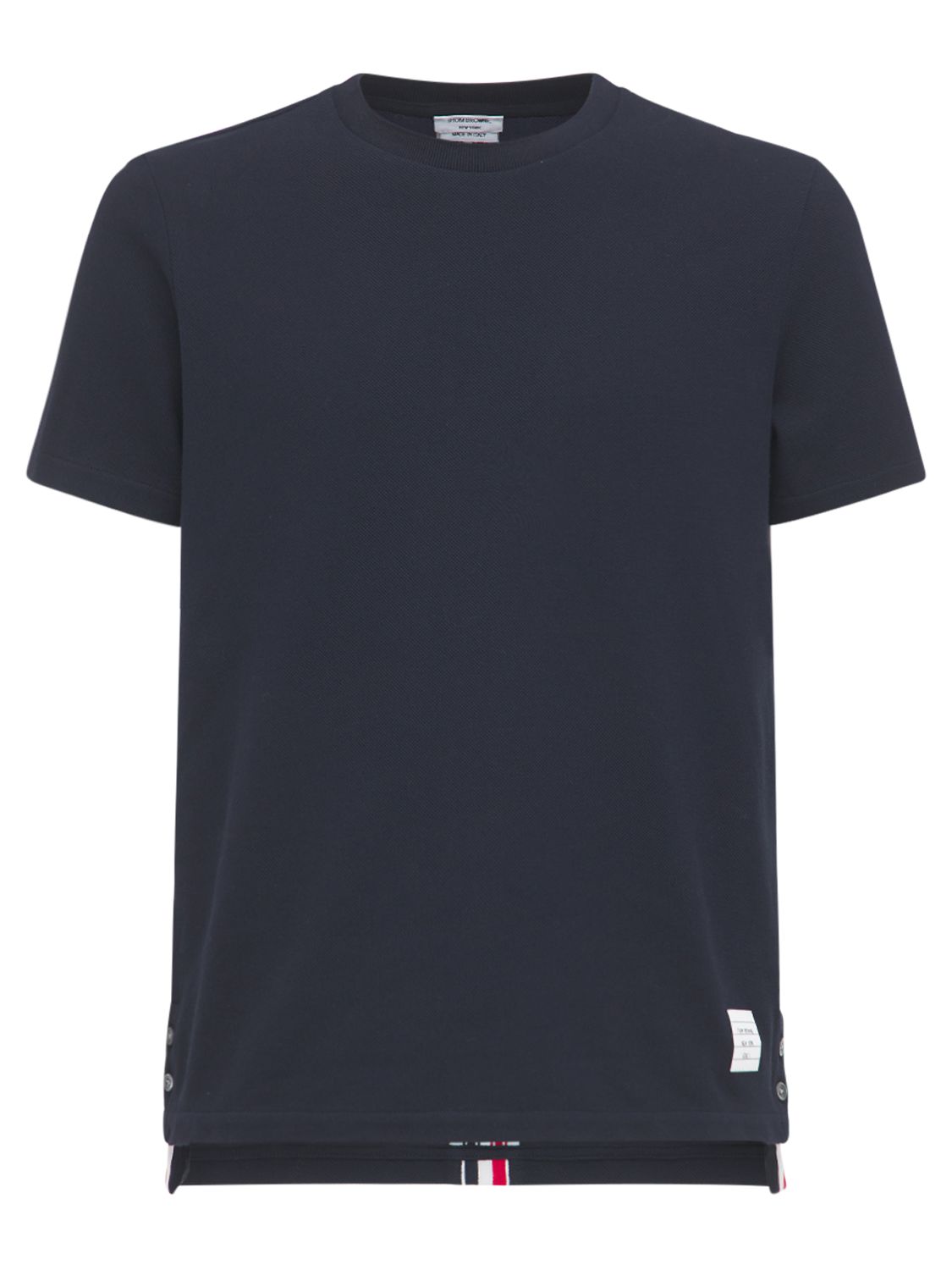 Hombre Camiseta De Jersey De Algodón Con Intarsia 1 - THOM BROWNE - Modalova