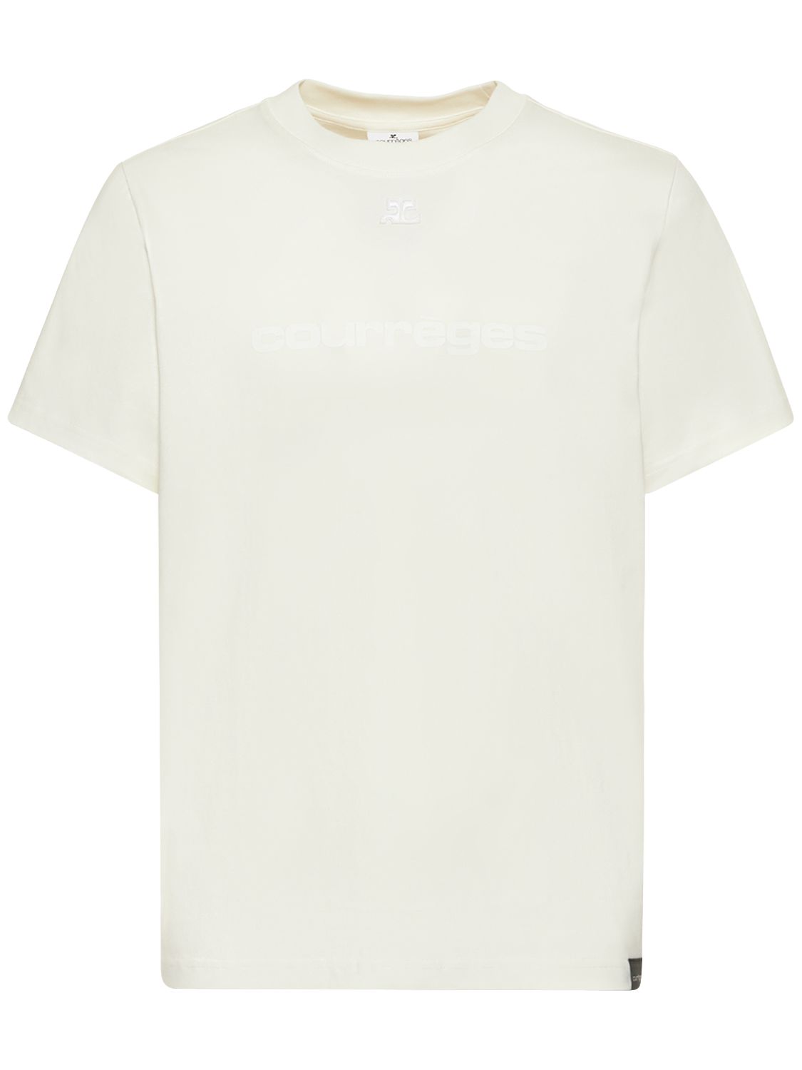 T-shirt In Cotone Con Logo - COURREGES - Modalova
