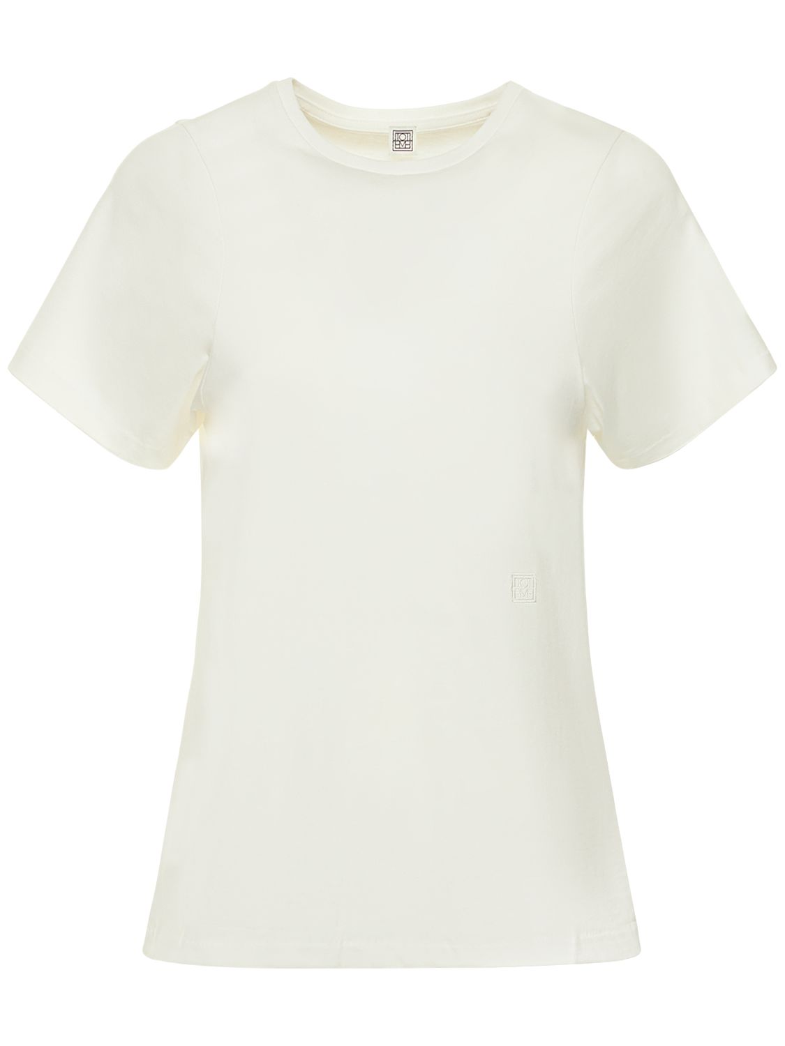 T-shirt In Cotone Con Cuciture A Vista - TOTEME - Modalova