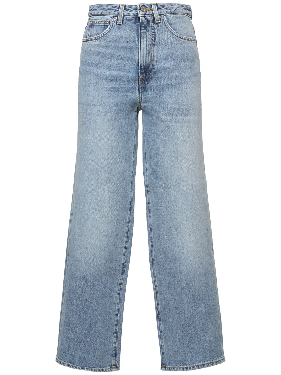 Organic Cotton Denim Flared Jeans - TOTEME - Modalova