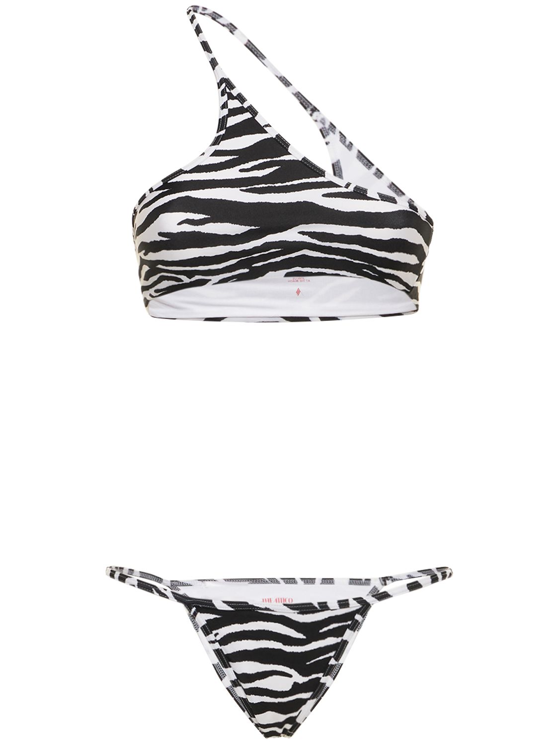 Bikini Monospalla Stampa Zebra - THE ATTICO - Modalova