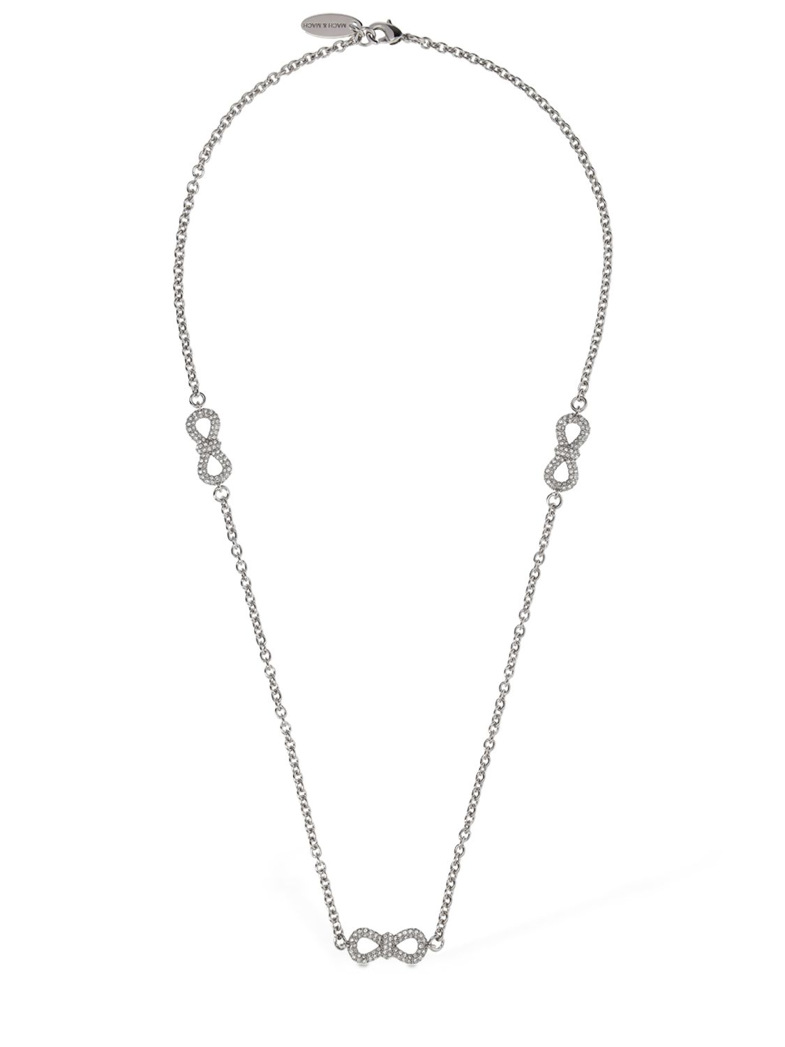 Double Crystal Bow Collar Necklace - MACH & MACH - Modalova