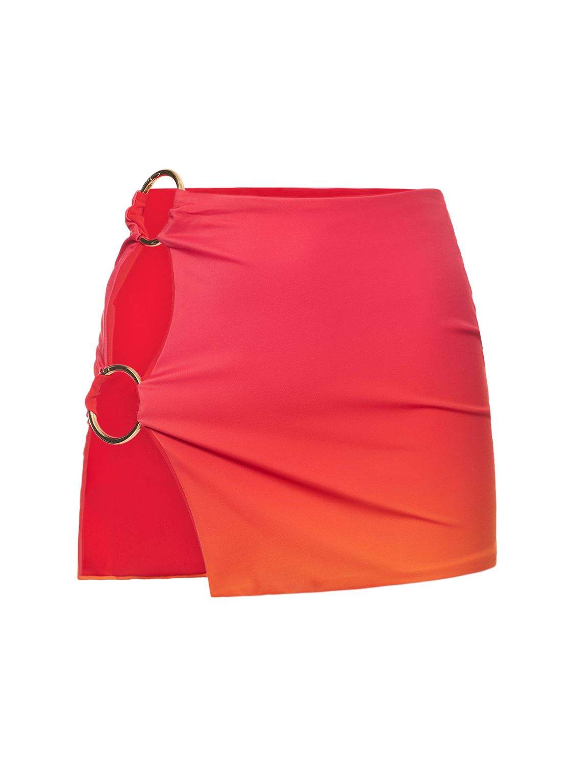Double Ring Printed Mini Skirt - LOUISA BALLOU - Modalova