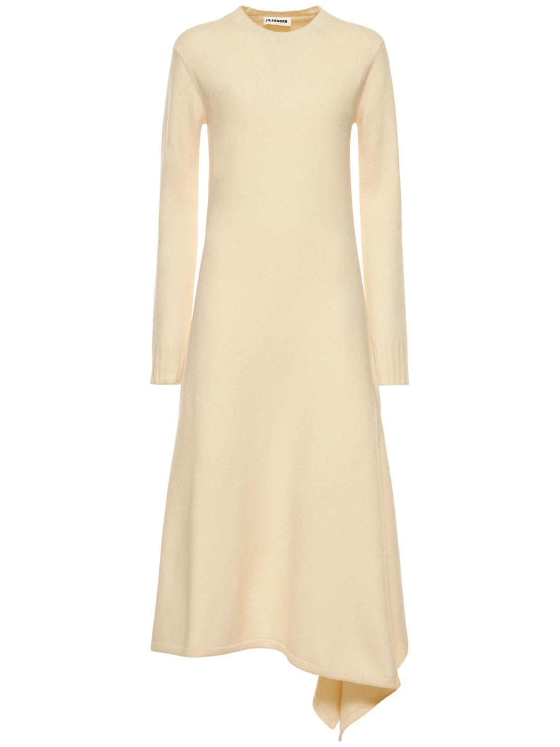 Asymmetric Boiled Wool Long Dress - JIL SANDER - Modalova