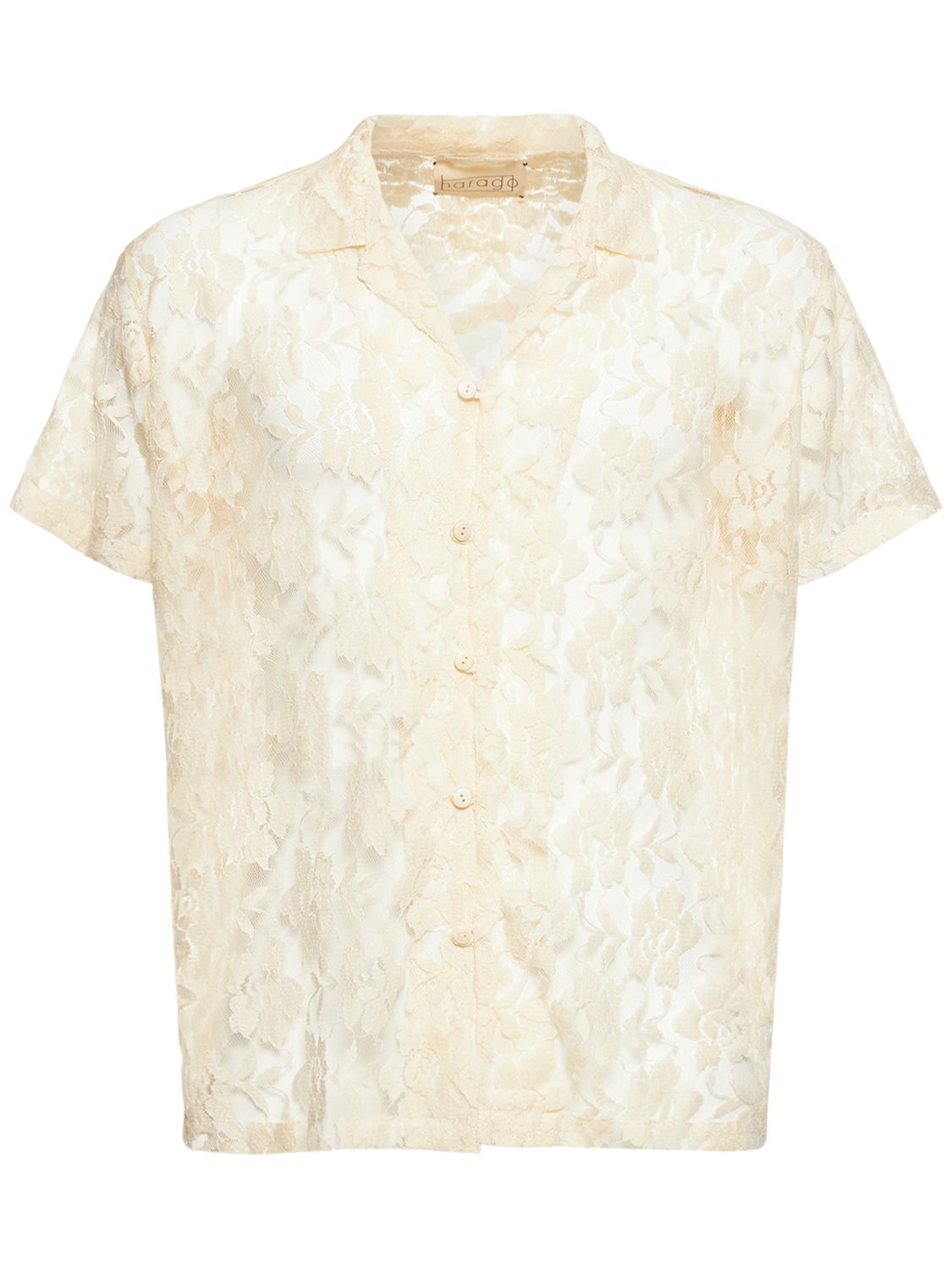 Cotton Lace S/s Shirt - HARAGO - Modalova