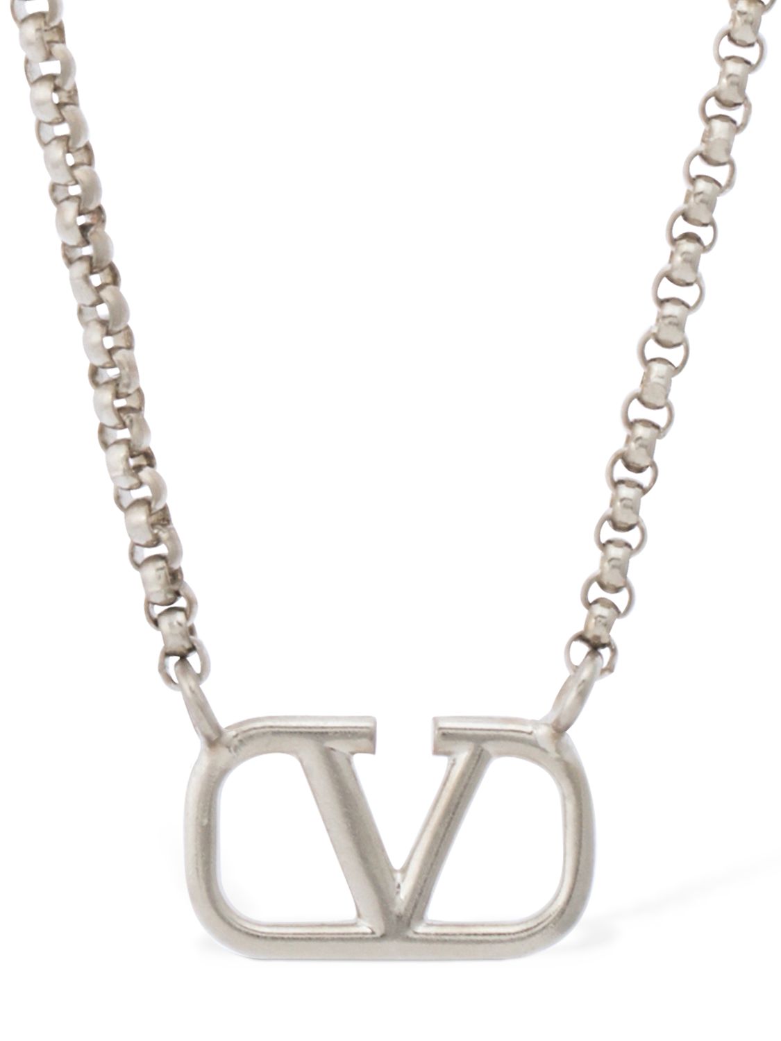 V Logo Charm Long Necklace - VALENTINO GARAVANI - Modalova
