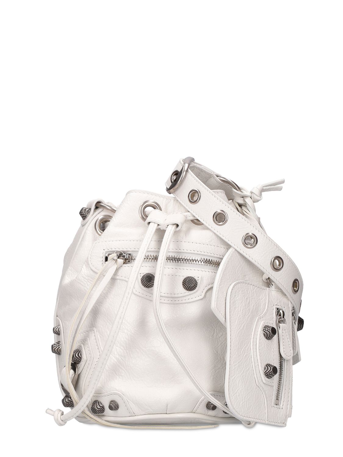 Xs Le Cagole Leather Bucket Bag - BALENCIAGA - Modalova