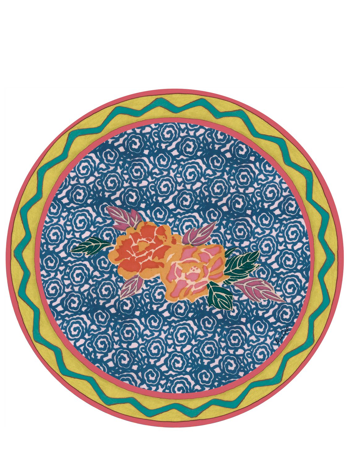 Kleines Tischset „spirale Royalblau“ - LISA CORTI - Modalova