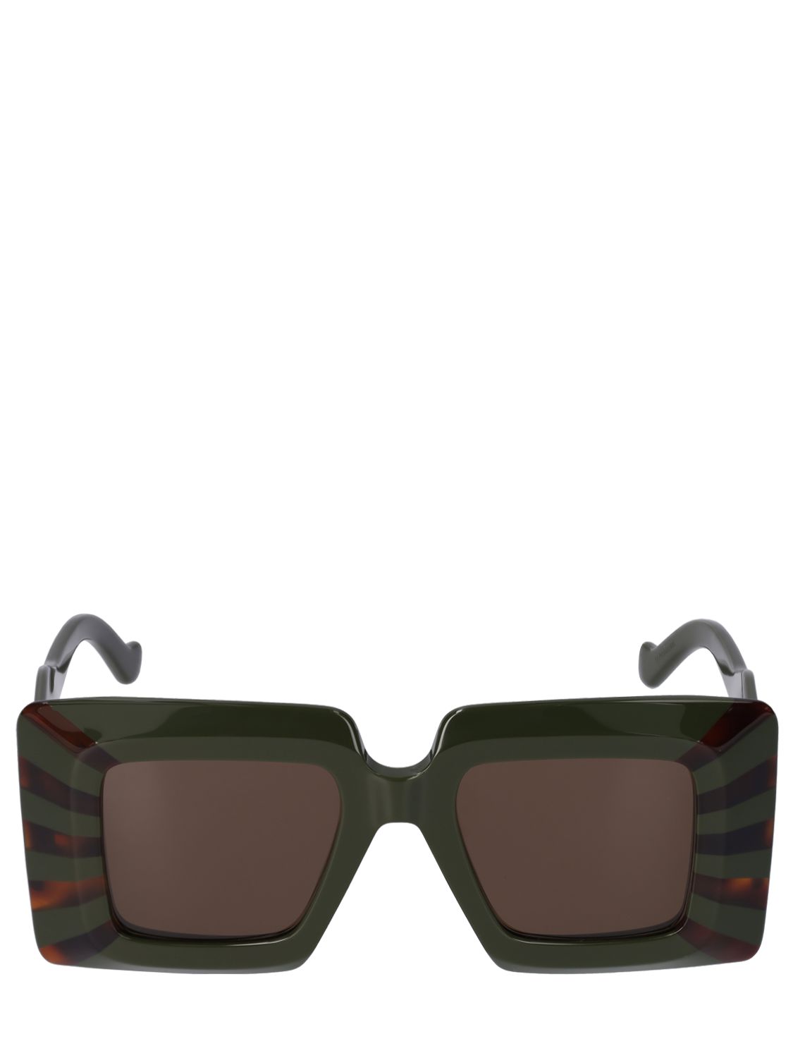 Oversize Squared Acetate Sunglasses - LOEWE - Modalova