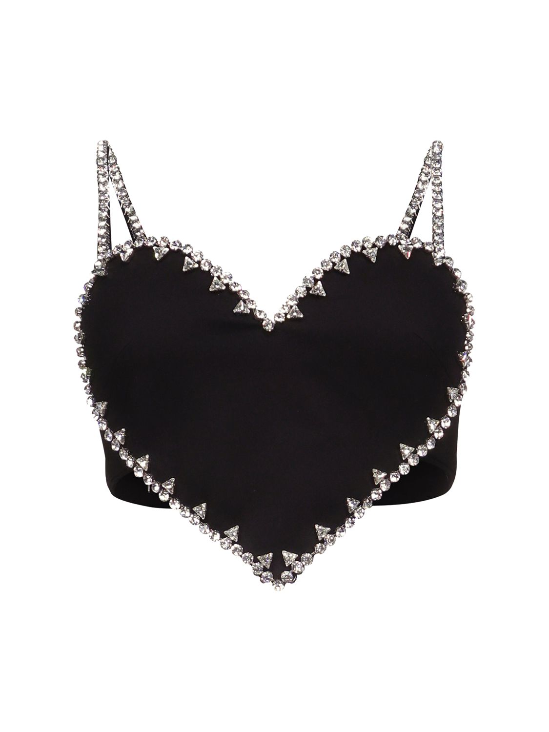 Embellished Heart-shape Crop Top - AREA - Modalova