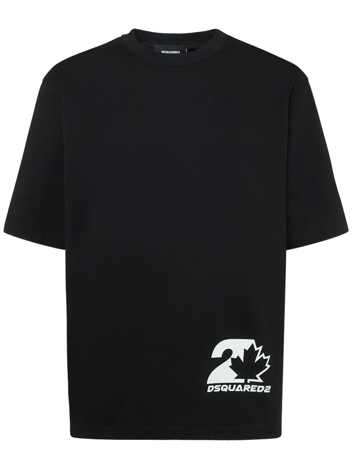 Loose Fit Printed Cotton Jersey T-shirt - DSQUARED2 - Modalova