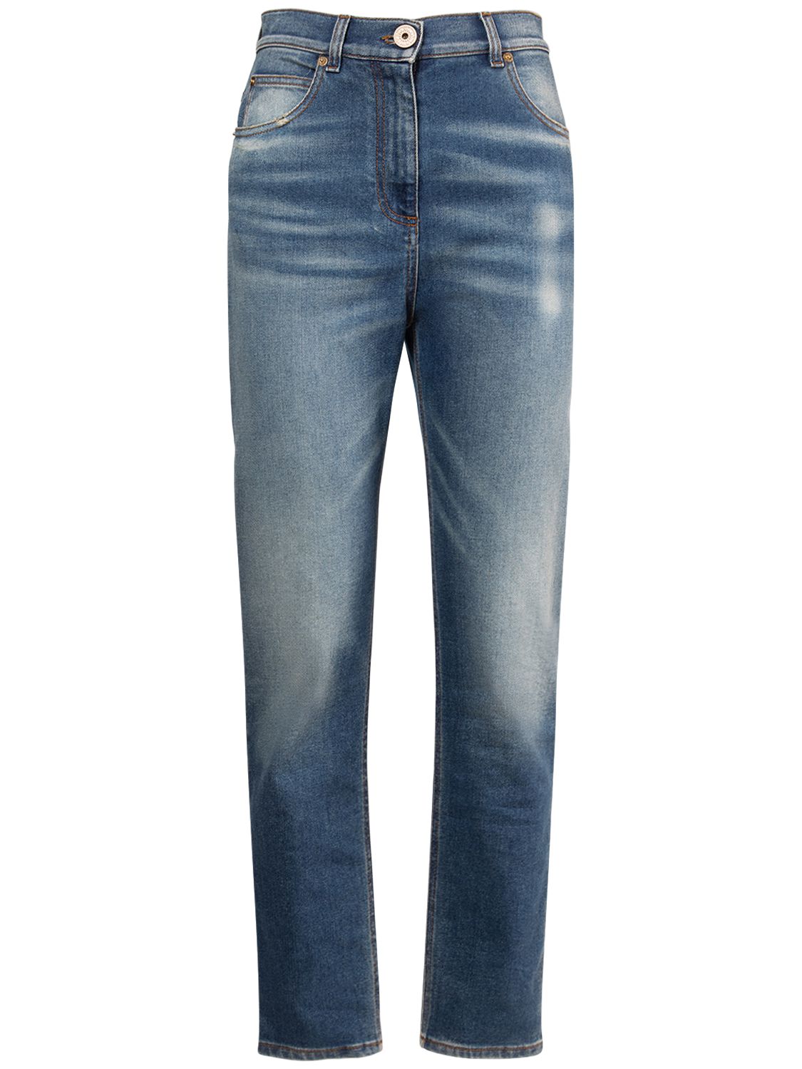 Mujer Jeans Skinny Fit De Denim Con Cintura Alta 36 - BALMAIN - Modalova
