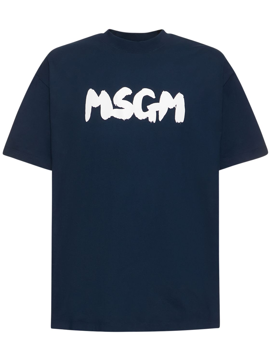 Hombre Camiseta De Jersey De Algodón Con Logo / Xs - MSGM - Modalova