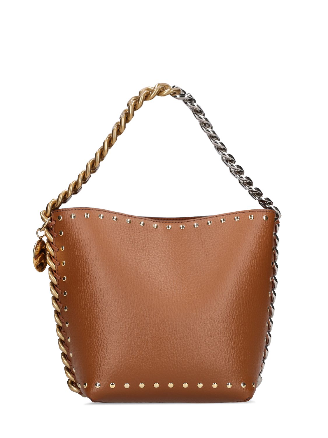 Studded Faux Grained Leather Bucket Bag - STELLA MCCARTNEY - Modalova