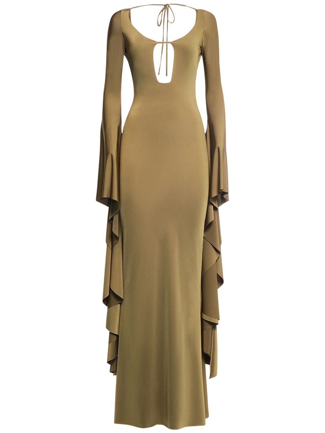 Maxi Sleeve Jersey Long Dress - GIUSEPPE DI MORABITO - Modalova