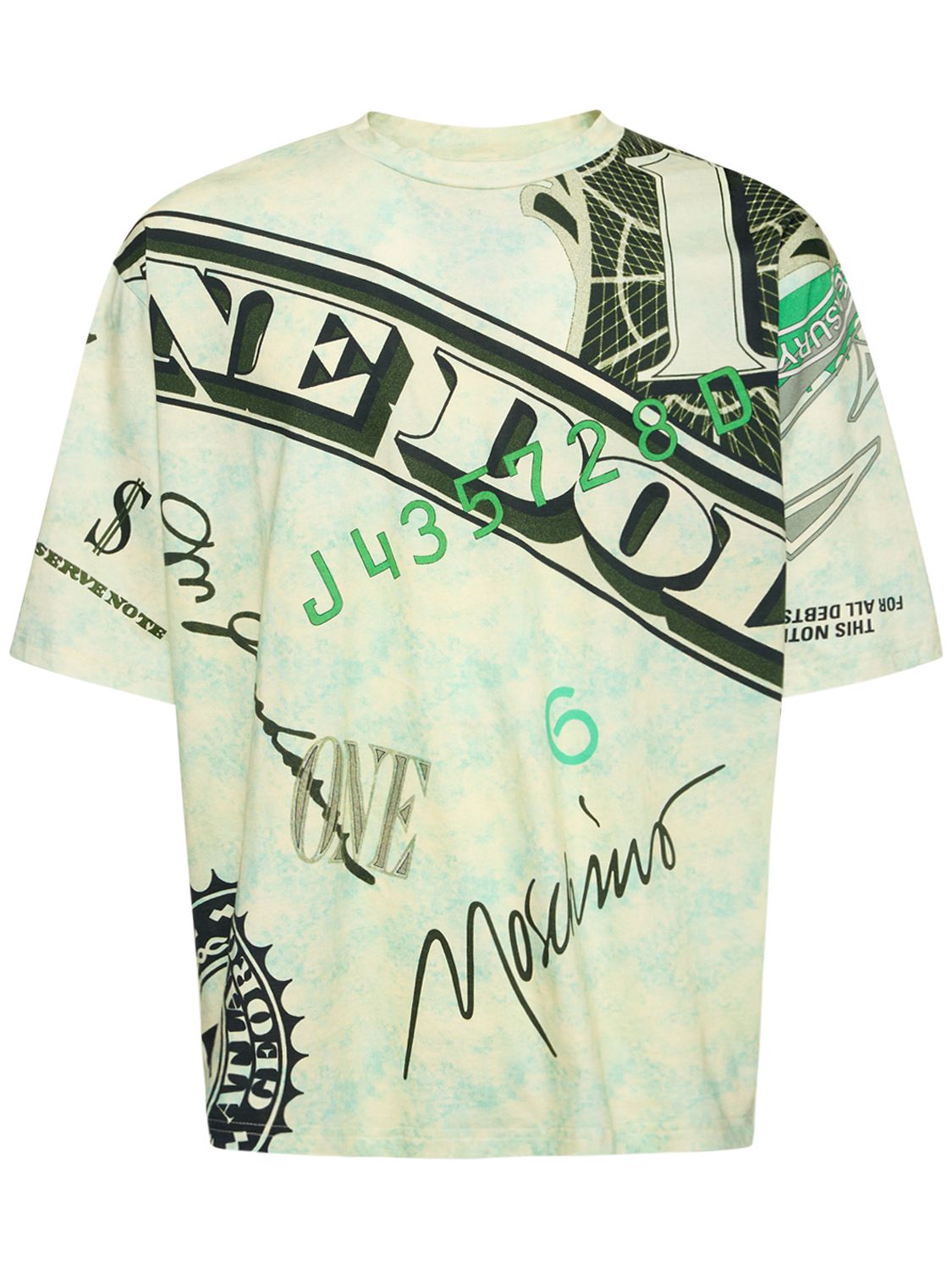 Hombre Camiseta De Jersey De Algodón Estampada 46 - MOSCHINO - Modalova