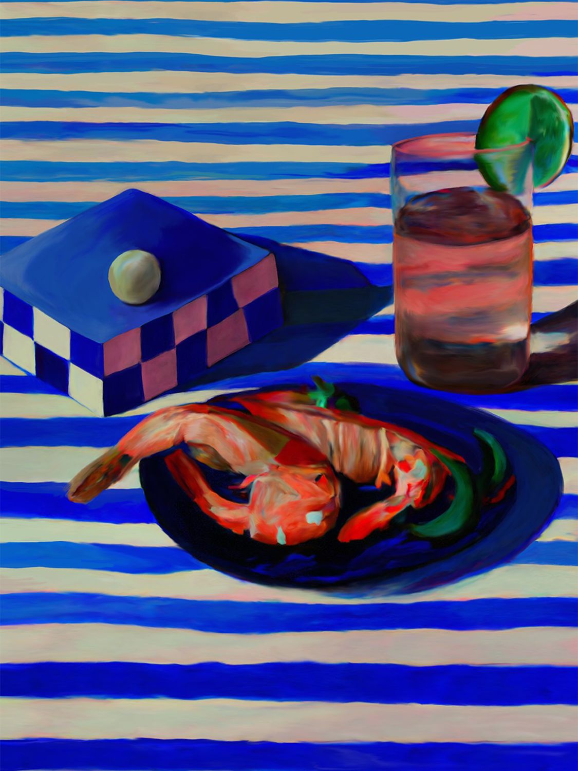 Stampa Artistica Shrimp & Stripes - PAPER COLLECTIVE - Modalova
