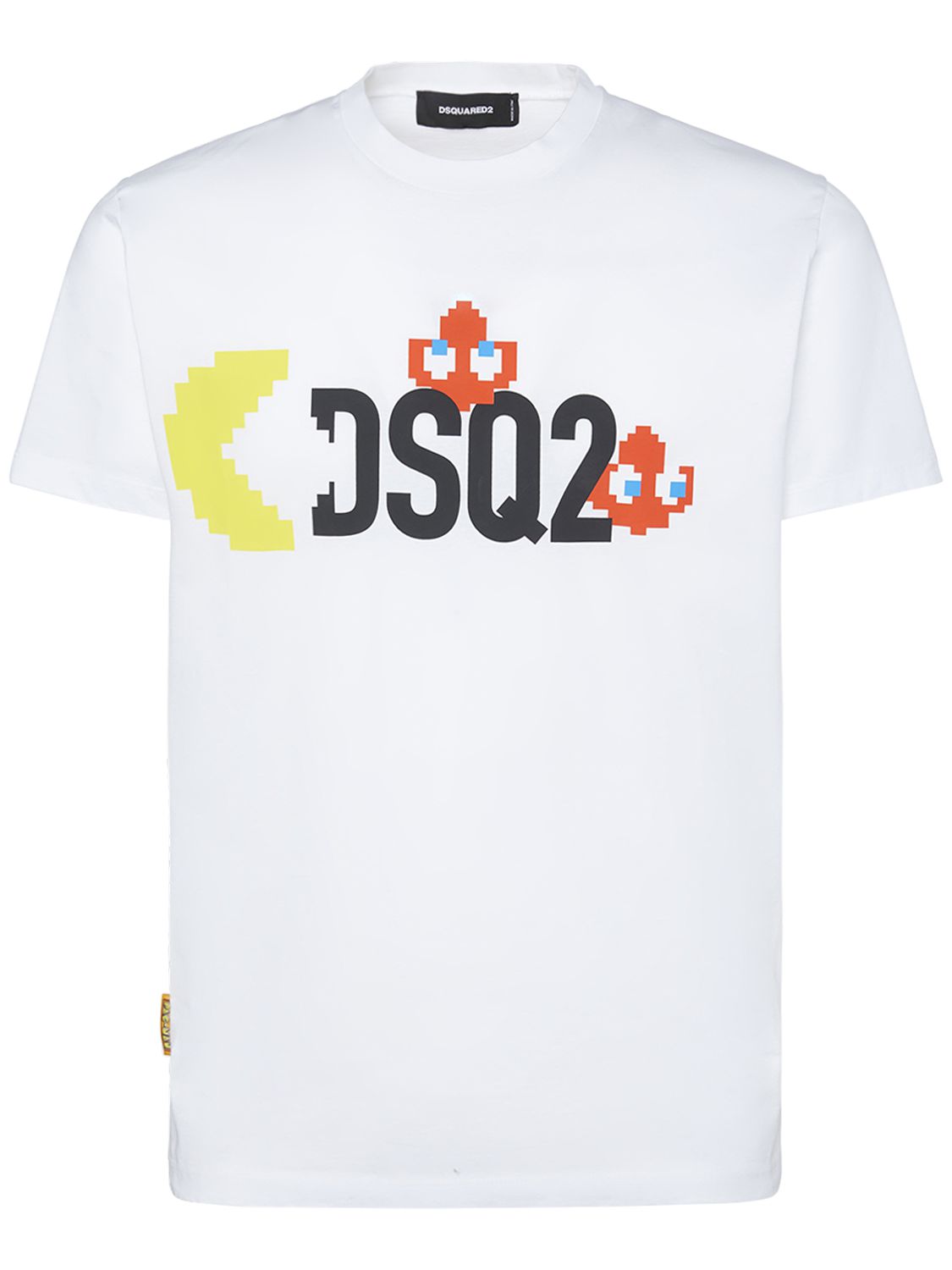 T-shirt Pac-man In Cotone Con Logo - DSQUARED2 - Modalova