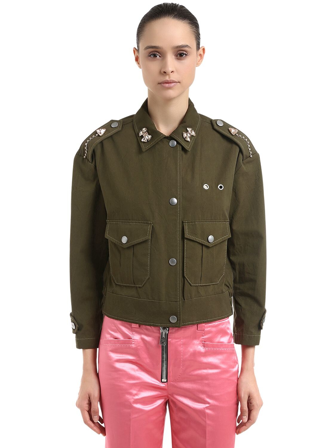 Embellished Cotton Field Jacket - COACH - Modalova