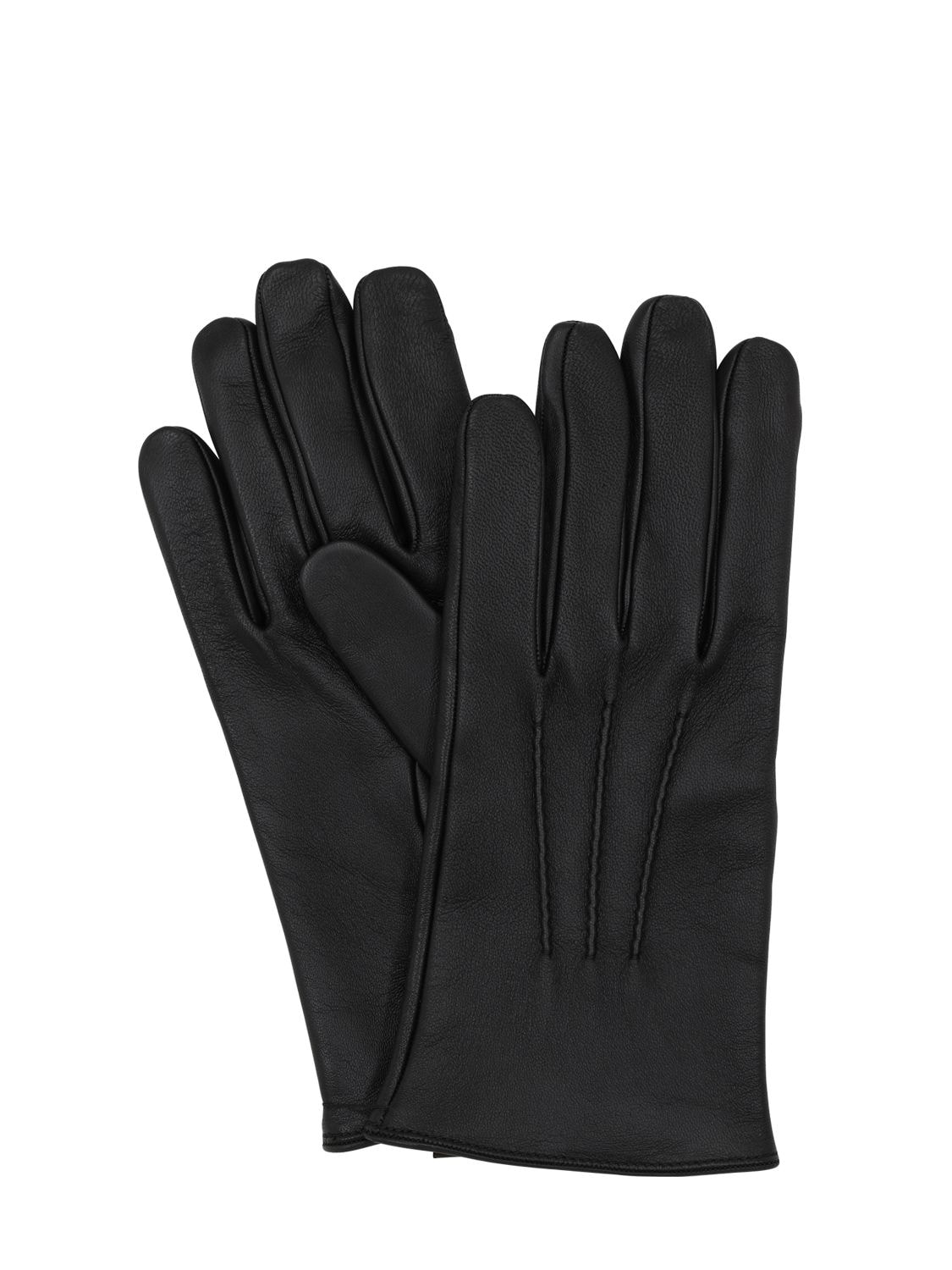 Leather Touch Gloves - MARIO PORTOLANO - Modalova