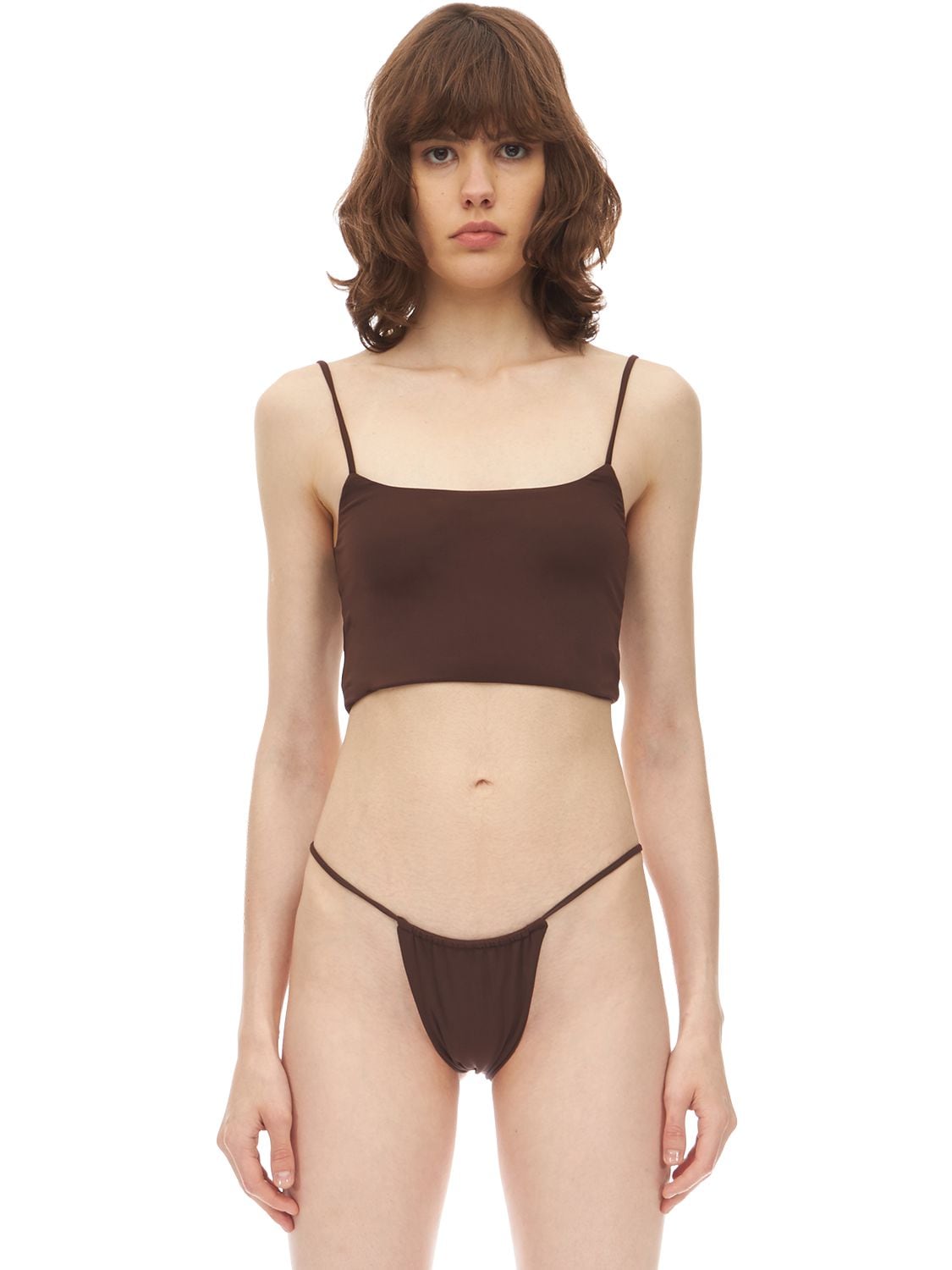 Strap Lycra Bikini Crop Top - AEXAE - Modalova