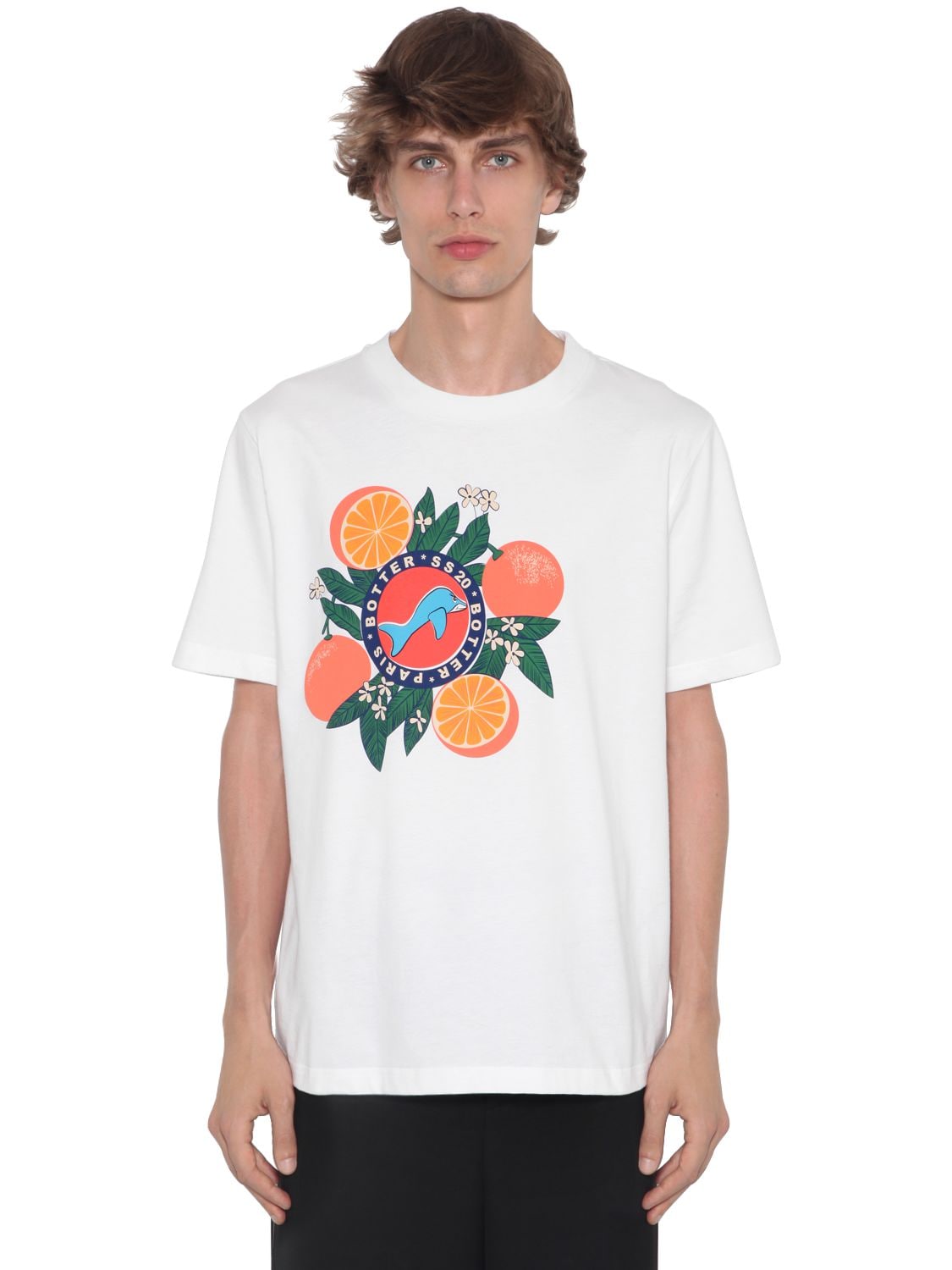 Printed Cotton Jersey T-shirt - BOTTER - Modalova
